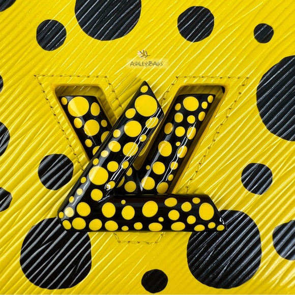 Louis Vuitton x Yayoi Kusama Twist Belt Chain Wallet In Jaune Noir - Picture 3 of 16